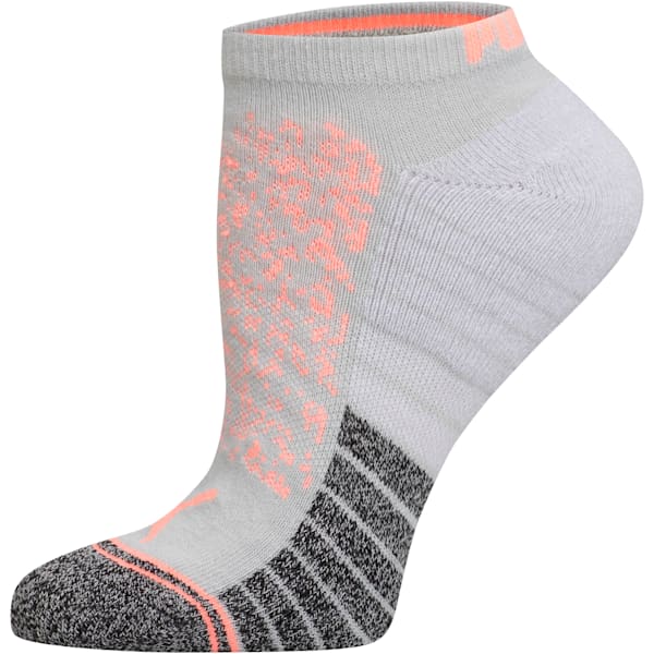 Women's Low Cut Socks [3 Pack], GREY / ORANGE, extralarge